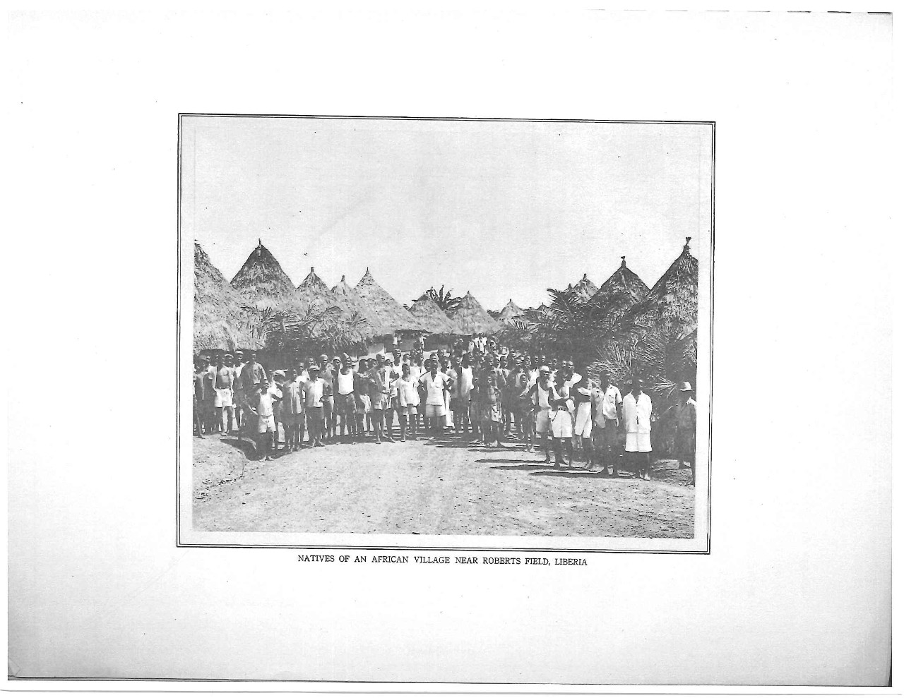 Natives of an African village near Roberts Field, Liberia