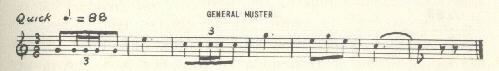Image of musical score for General muster.