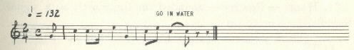 Image of musical score for Go in water.