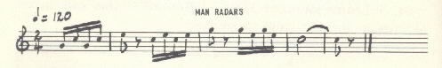 Image of musical score for Man radars.