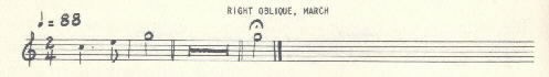 Image of musical score for Right oblique, march.