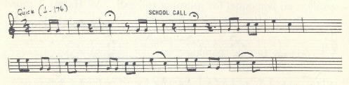 Image of musical score for School call.