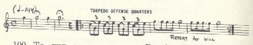 Image of musical score for Torpedo defense quarters.