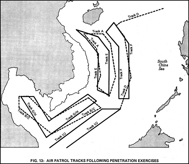 Figure 13: AIR PATROL TRACKS FOLLOWING PENETRATION EXERCISES
