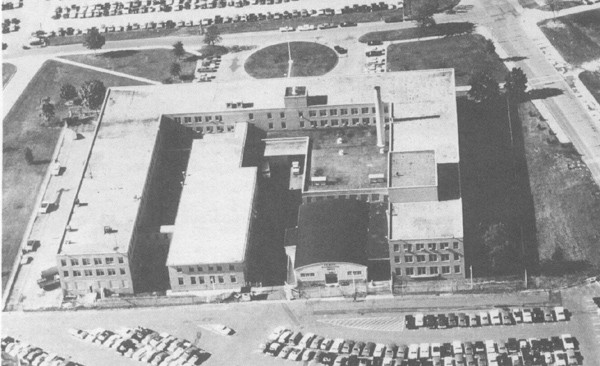 Aerial view of U.S. Navy Oceanographic Office, Suitland, Maryland.