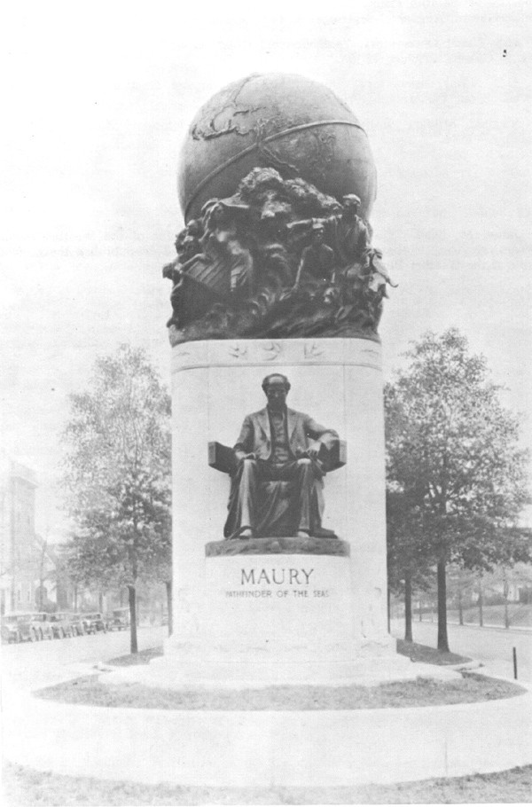 Monument of M. F. Maury - Pathfinder of the Seas 