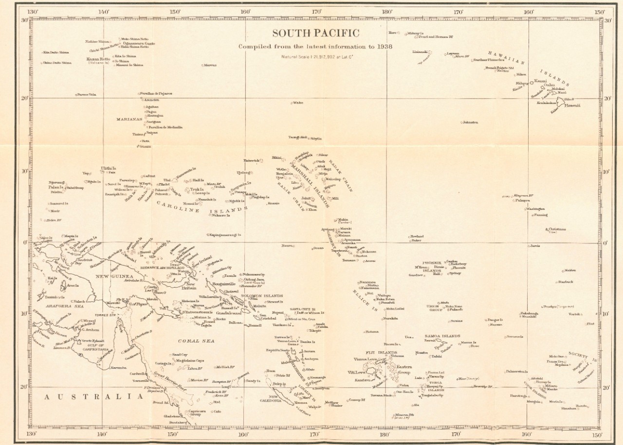 South Pacific compiled from the latest information to 1938