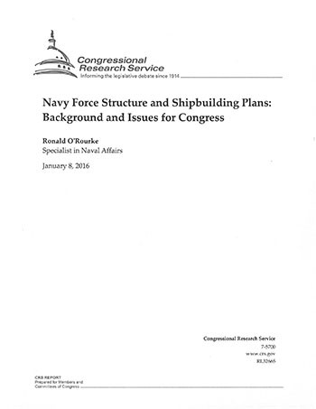 Navy Force Structure and Shipbuilding Plans cover image.