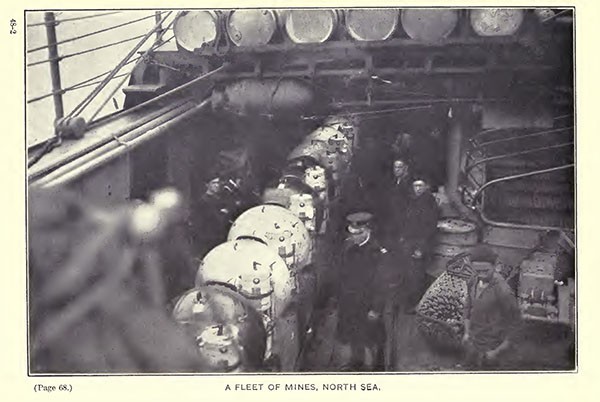 A fleet of mines, North Sea.