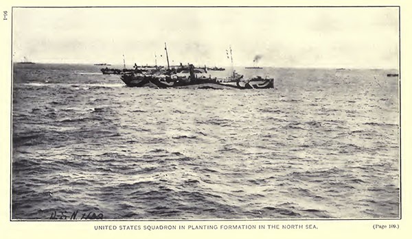 United States Squadron in planting formation in the North Sea.