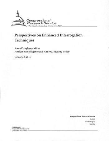 Perspectives on Enhanced Interrogation Techniques cover image.
