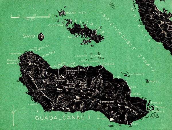 Map of Guadalcanal.