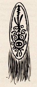 Melanesian decorated shield.