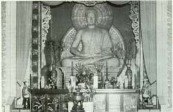 Altar of famed Xa Loi pagoda in Saigon points up splendor and vastness of larger Buddhist places of worship.