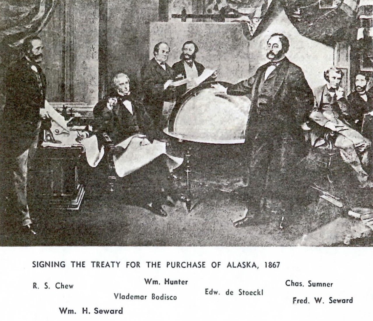 Signing the treaty for the purchase of Alaska, 1867