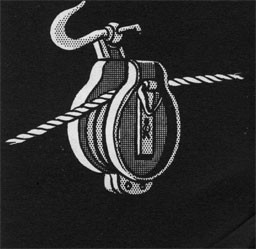 Drawing of a snatch block.