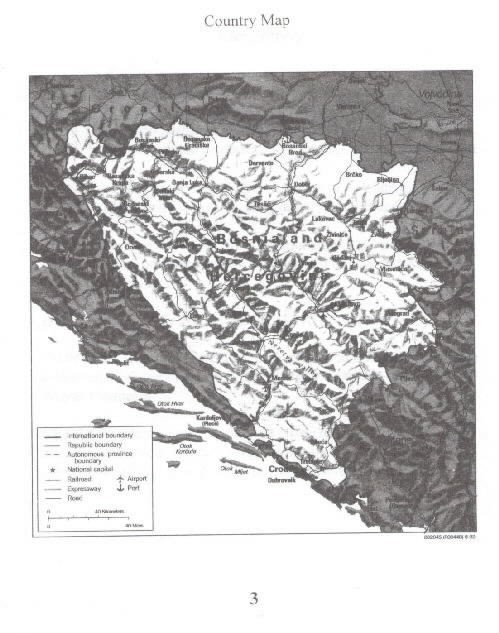 Image of Country map Bosnia-Herzegovina
