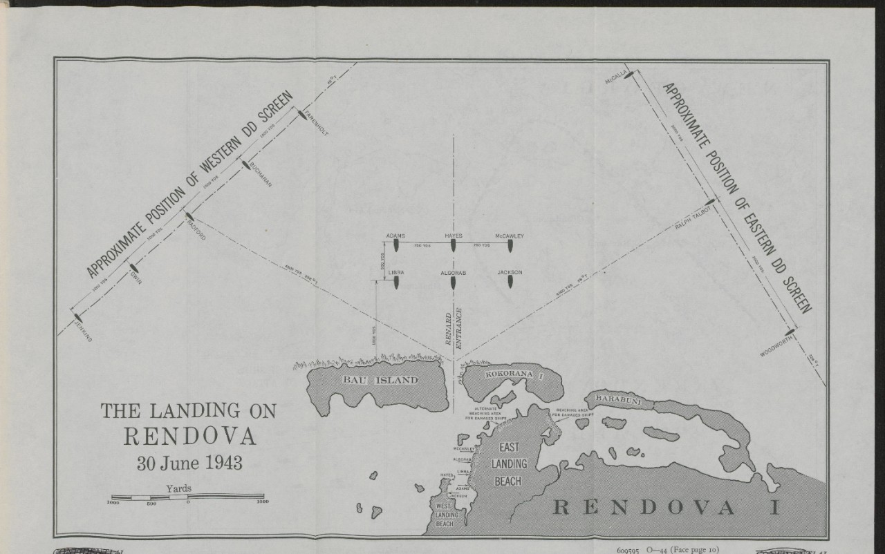 Map - Landing on Rendova - side 1