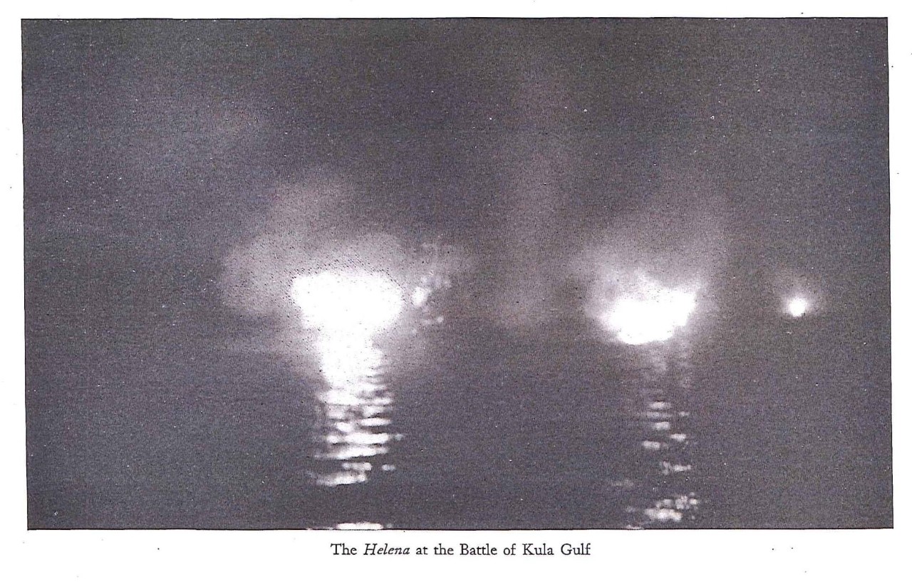 The Helena at the battle of Kula Gulf