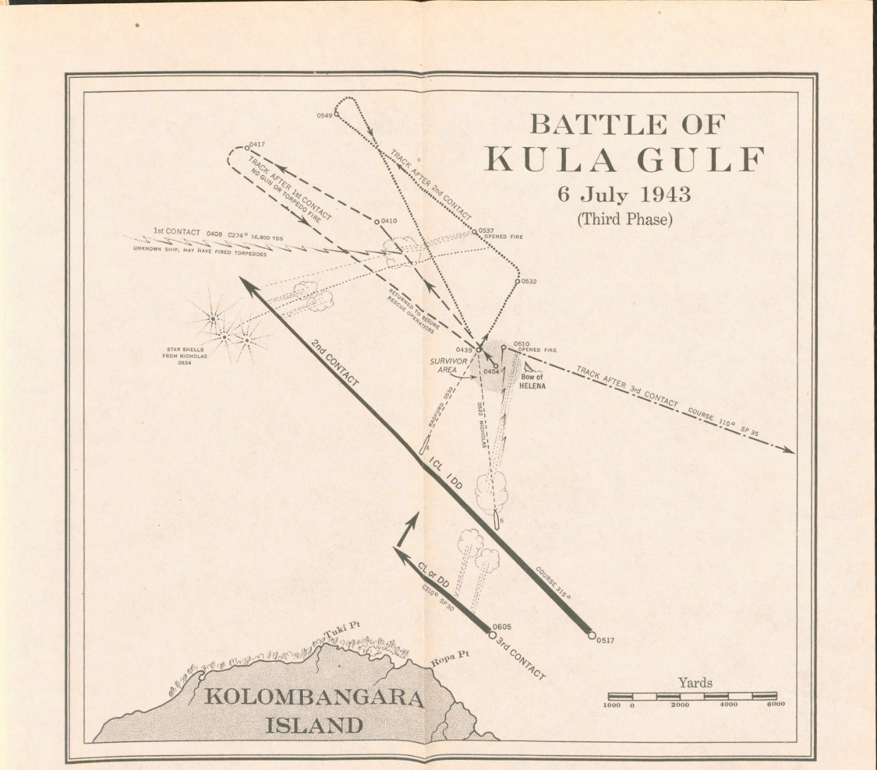 Battle of Kula Gulf 6 July 1943