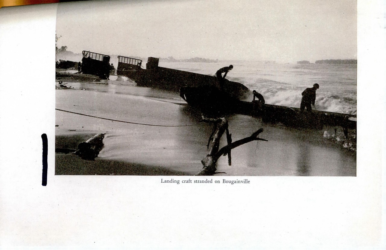 Landing craft stranded on Bougainville