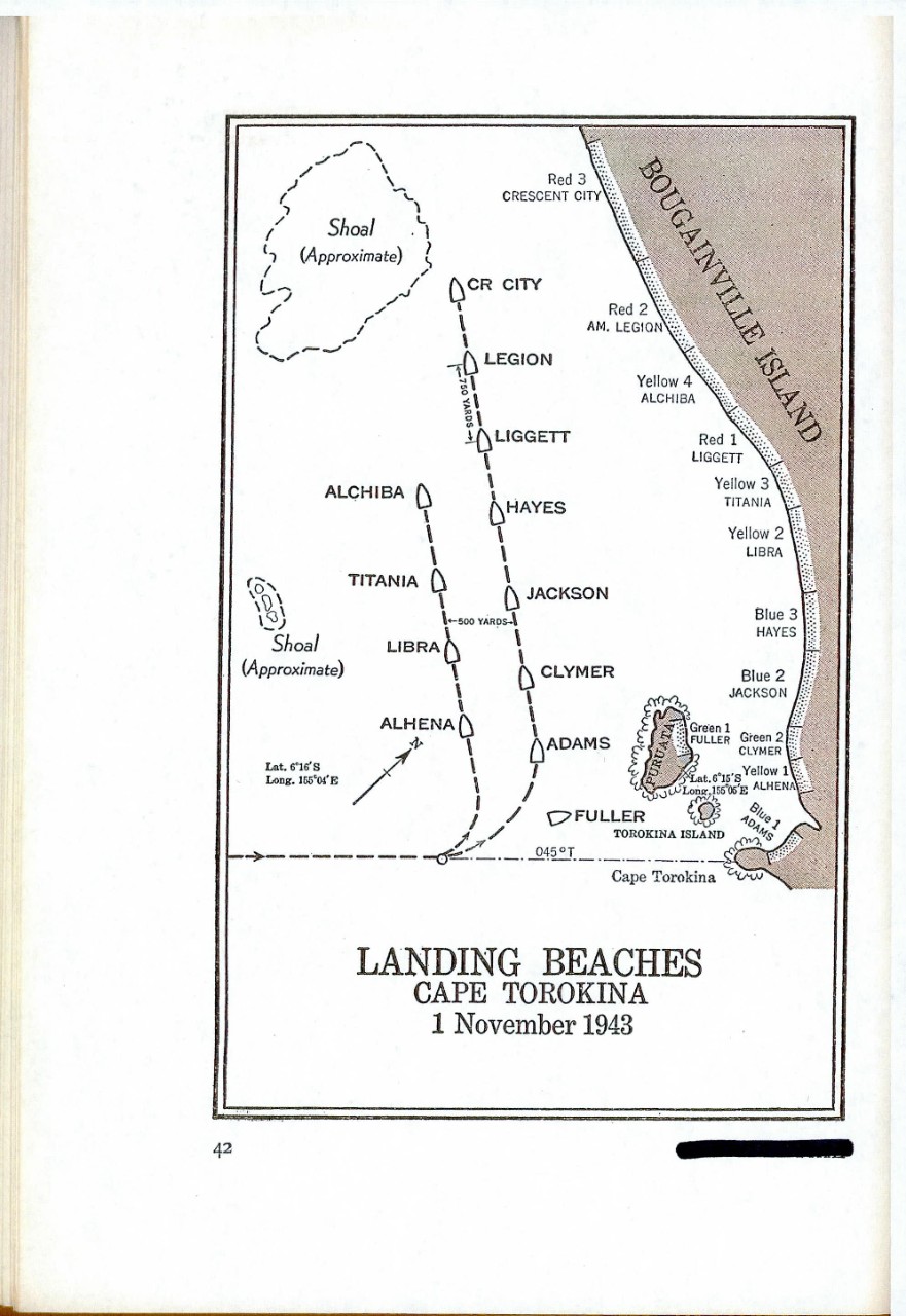 Landing Beaches, Cape Torokina, 1 November 1943