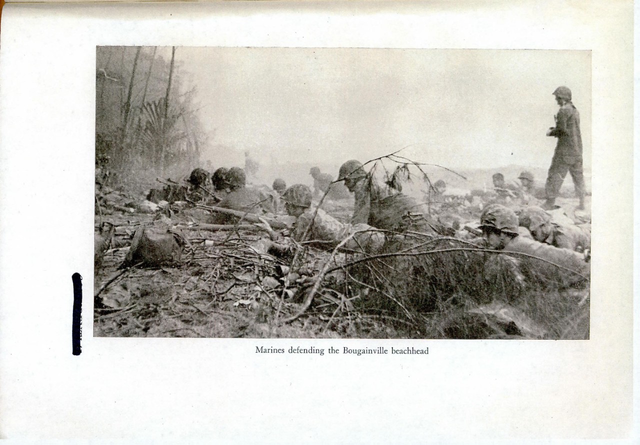 Marines defending the Bougainville beachhead