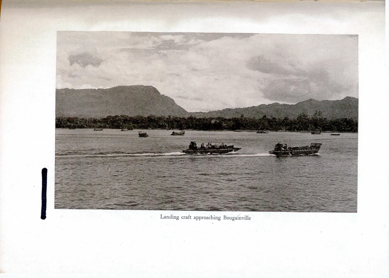 Landing craft approaching Bougainville