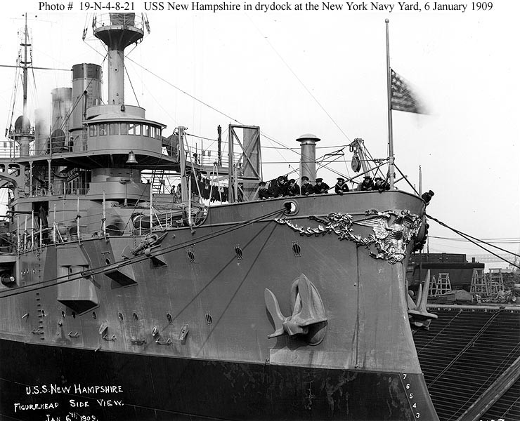 USS New Hampshire (Battleship # 25), 1909