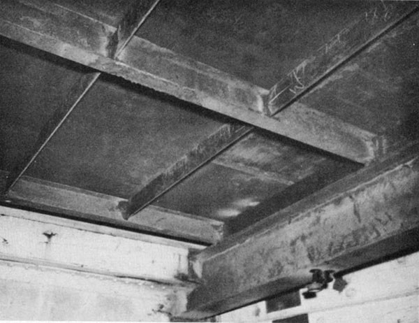 Photo 91: VIBURNUM (AN 57) Attachment of longitudinal girder to transverse lower deck beam and bulkhead 8.
