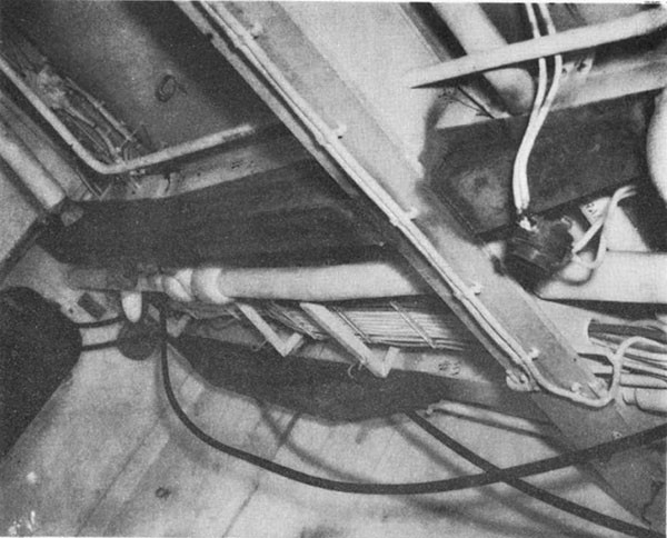 Photo 13: HOUSTON (CL 81) Typical repairs made by ship's force to longitudinals under main deck.