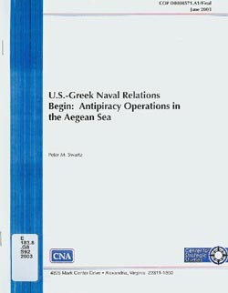 Image of cover of U.S.-Greek Naval Relations Begin: Antipiracy Operations in the Aegean Sea