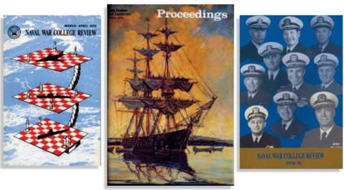 Image - Two Naval War College Review covers and one Proceedings