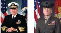 Image - CNO Admiral Vern Clark and CMC General Michael W. Hagee