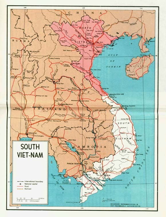 Image - Map of South Viet-Nam located on center pages of pamphlet.