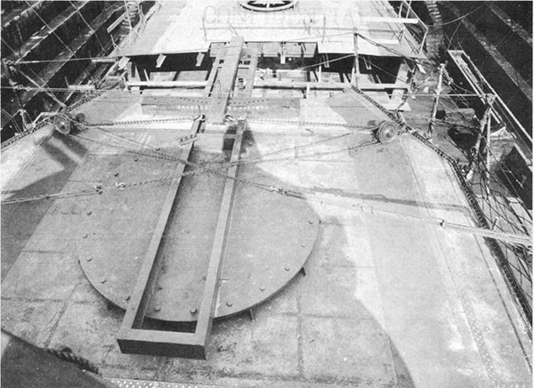 Photo 39: View of deck house looking aft showing steering arrangement. 