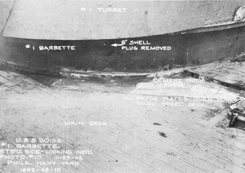 Photo 10: Location and damage to main deck.