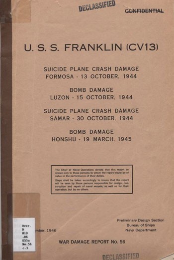 Image of the Cover for the U.S.S. Franklin (CV13) report