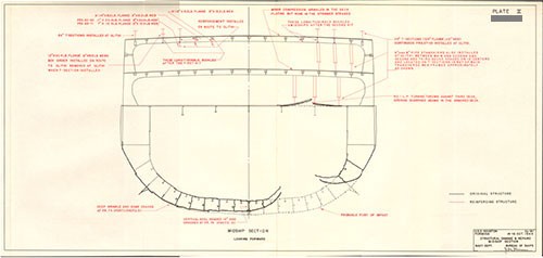 Plate II: Structural Damage & Repairs Midship Section