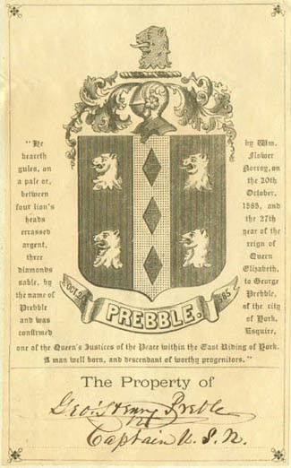Image of Preble's bookplate