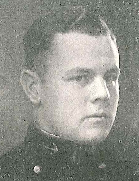 Photo of Captain Barton E. Bacon, Jr. copied from page 118 of the 1925 edition of the U.S. Naval Academy yearbook 'Lucky Bag'.