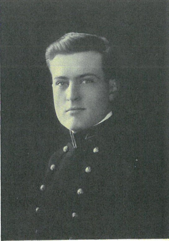 Photo of Vice Admiral Wilder Dupuy Baker copied from page 50 of the 1914 edition of the U.S. Naval Academy yearbook 'Lucky Bag'.