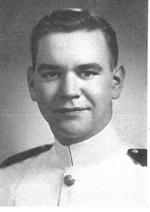 Photo of Commander Harlan J. Bakke copied from page 486 of the 1951 edition of the U.S. Naval Academy yearbook 'Lucky Bag'.