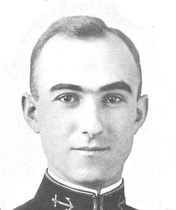 Photo of Admiral John J. Ballentine copied from the 1917 edition of the U.S. Naval Academy yearbook 'Lucky Bag'
