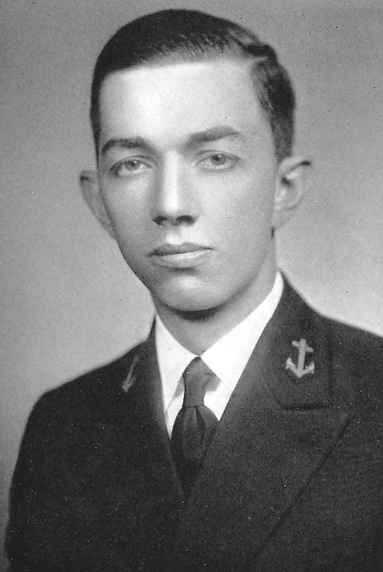 Photo of Captain Eugene A. Barham copied from the 1935 edition of the U.S. Naval Academy yearbook 'Lucky Bag'