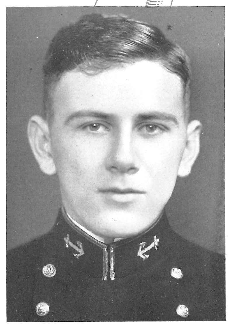 Photo of Harry B. Bass copied from page 52 of the 1938 edition of the U.S. Naval Academy yearbook 'Lucky Bag'