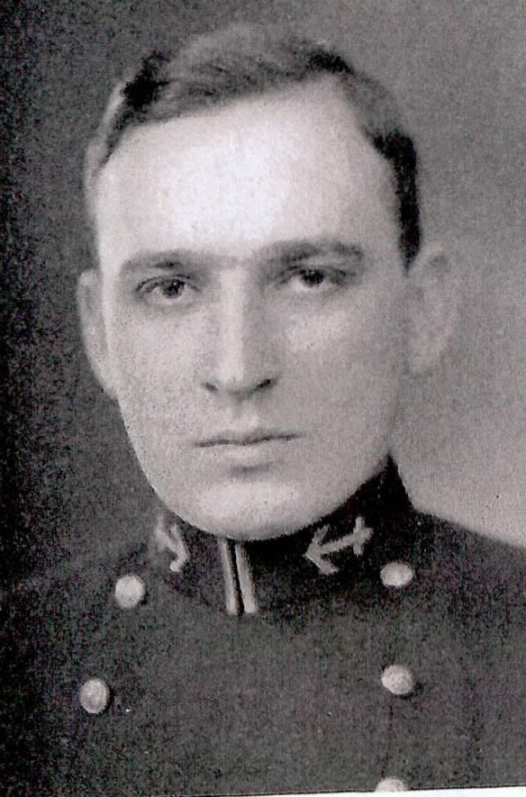 Photo of Commander William Cotesworthy Pinckney Bellinger Jr. copied from page 187 of the 1933 edition of the U.S. Naval Academy yearbook 'Lucky Bag'.