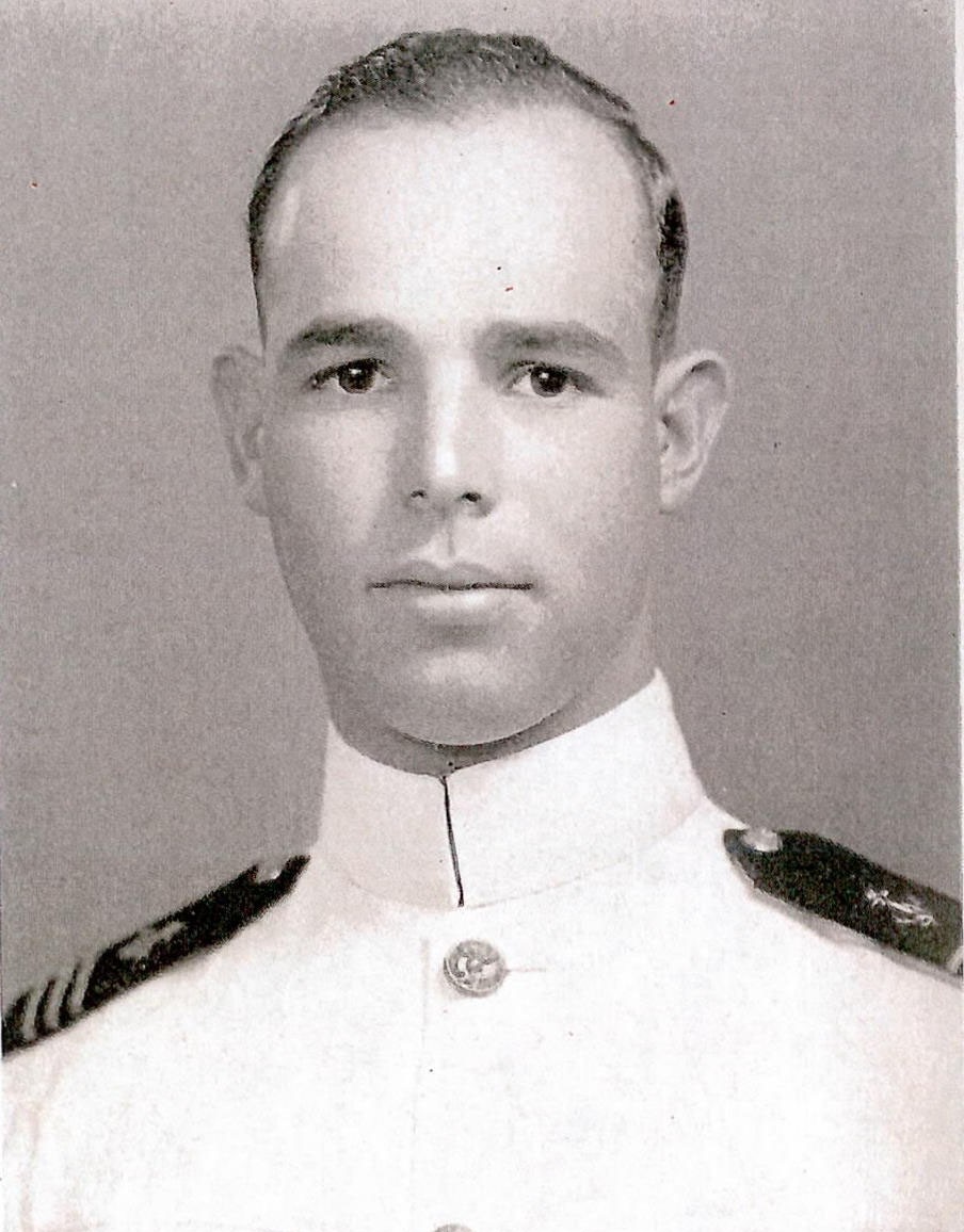 Photo of Captain Rafael C. Benitez copied from page 134 of the 1939 edition of the U.S. Naval Academy yearbook 'Lucky Bag'.
