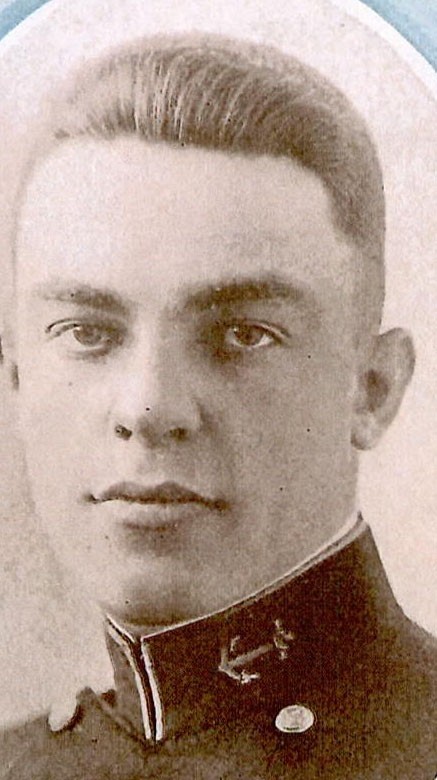 Photo of Rear Admiral Olton R. Bennehoff photocopied from page 69 of the 1918 edition of the U.S. Naval Academy yearbook 'Lucky Bag'.