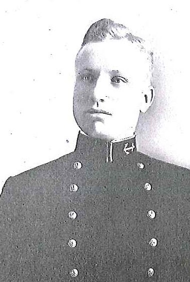 Photo of Rear Admiral Andrew C. Bennett copied from page 52 of the 1912 edition of the U.S. Naval Academy yearbook 'Lucky Bag'.